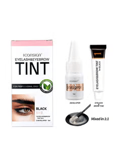 Iconsign: 25ml Black Tint Kit - Perfect Eyebrows, Lashes, and Beard