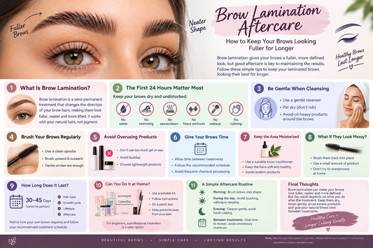 Brow lamination aftercare for fuller and beautifully shaped eyebrows