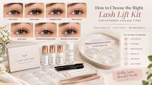 Lash lift kit and different eyelash types for choosing the right lash lift treatment