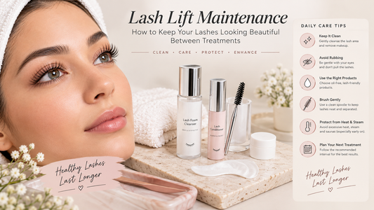 Lash lift maintenance routine with gentle lash care products and aftercare tips