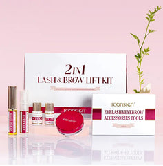 ICONSIGN 2-in-1 Professional Eyelash & Eyebrow Lamination Kit – DIY Lash Lift & Brow Lamination Set Iconsign UAE