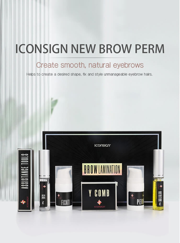 ICONSIGN Professional Eyebrow Lamination Kit - Black Edition Semi-Permanent Brow Perming & Sculpting Set Iconsign UAE