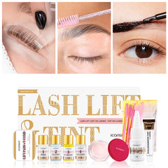 ICONSIGN 2nd Gen Lash & Brow Lift & Tint Kit – Professional Eyelash & Eyebrow Lamination with Balm Glue & 5ml Tint – Black, Brown, Coffee – Long-Lasting, Gentle Formula with tools Iconsign UAE