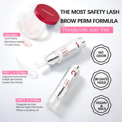 Iconsign Lash Lift & Brow Lamination Kit with Press Pump Design – 3-Month Curl – Plant Extract Eyelash Perm & Eyebrow Lamination Kit for Home & Salon Use Iconsign UAE