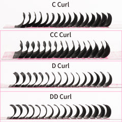 Iconsign Stars Colors Premium Classic Eyelash Extensions, Matte Black Super Soft Lash Extensions Tray, High-Temperature Resistant Individual Lashes (16 Rows, C/CC/D/DD Curl, 0.03–0.20mm Thickness, 7–25mm / Mixed Trays)