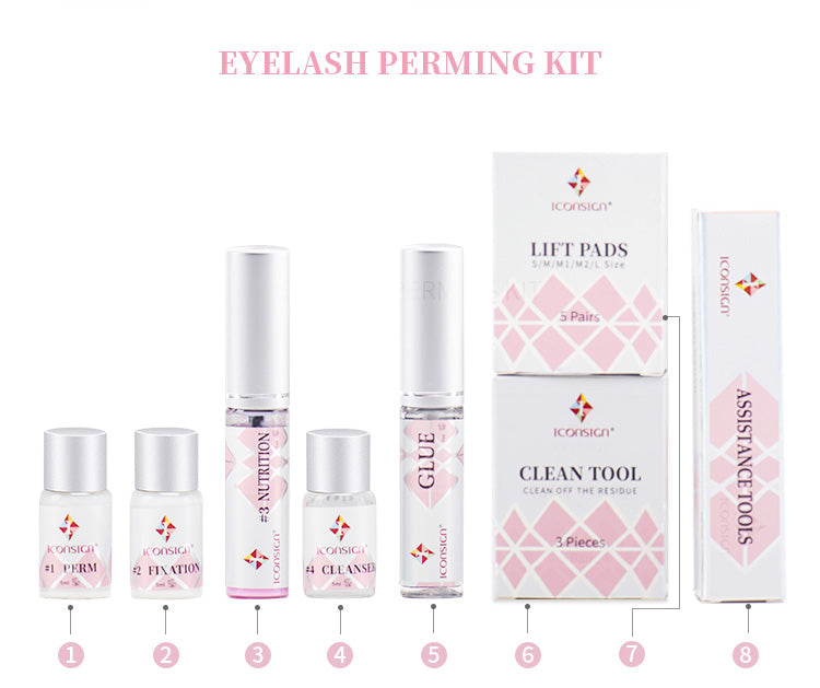 ICONSIGN Professional Lash Lift & Brow Lamination Kit - Semi-Permanent Eyelash Perming & Eye Makeup Enhancement Set Iconsign UAE