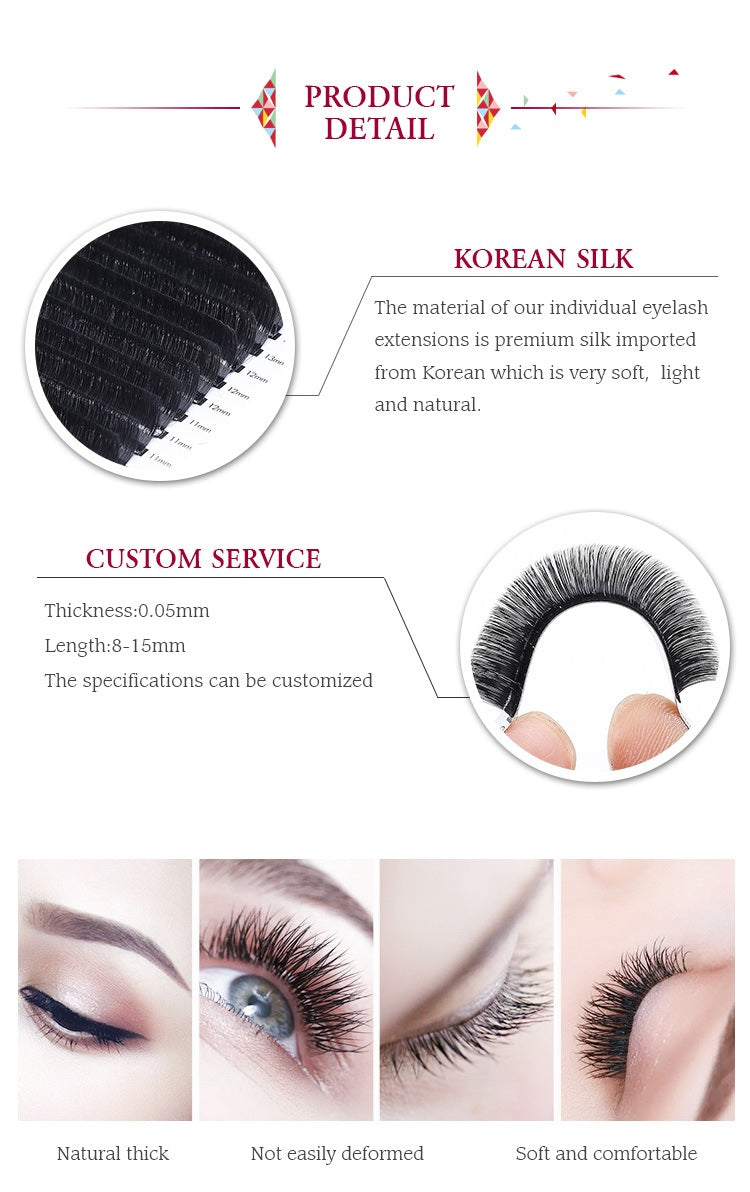 Iconsign Premium Korean Silk Eyelash Extensions – Soft, Lightweight Lash Supplies Iconsign UAE