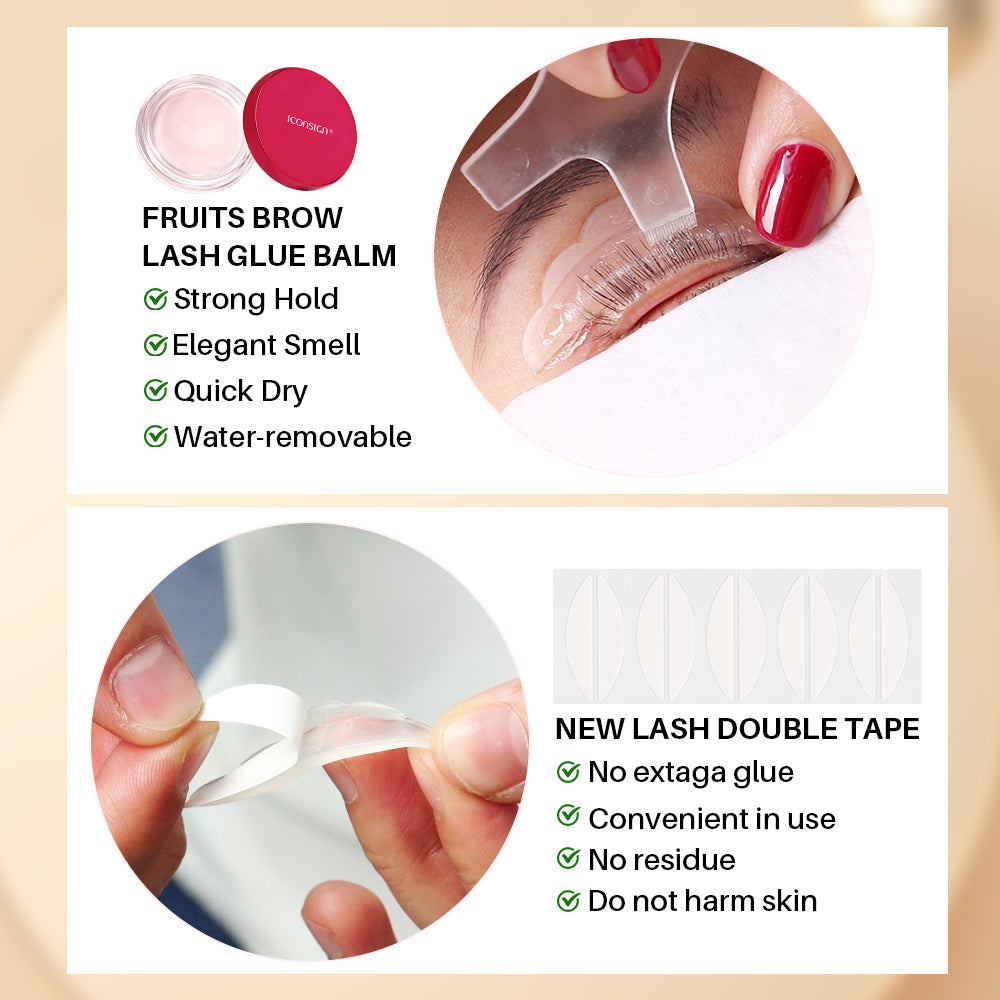 ICONSIGN 2nd Gen Lash & Brow Lift & Tint Kit – Professional Eyelash & Eyebrow Lamination with Balm Glue & 5ml Tint – Black, Brown, Coffee – Long-Lasting, Gentle Formula with tools Iconsign UAE