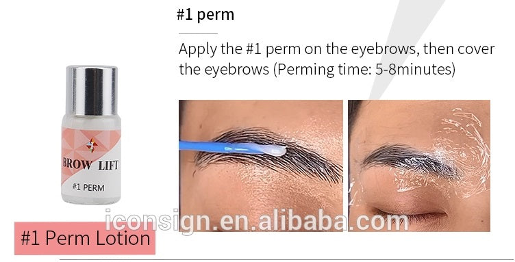 Iconsign Eyebrow Lamination Kit – Professional Brow Lift Set with #1 Perm, #2 Fixation & Brow Glue for Feathered Wild Brows Iconsign UAE