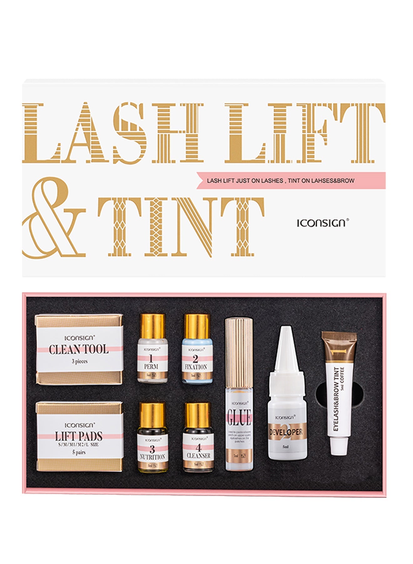 Iconsign Professional Lash Lift and Eyebrow Tint Kit – Semi-Permanent Eyelash Perming & Brow Dye Coloring Set for Salon & Home Use Iconsign UAE
