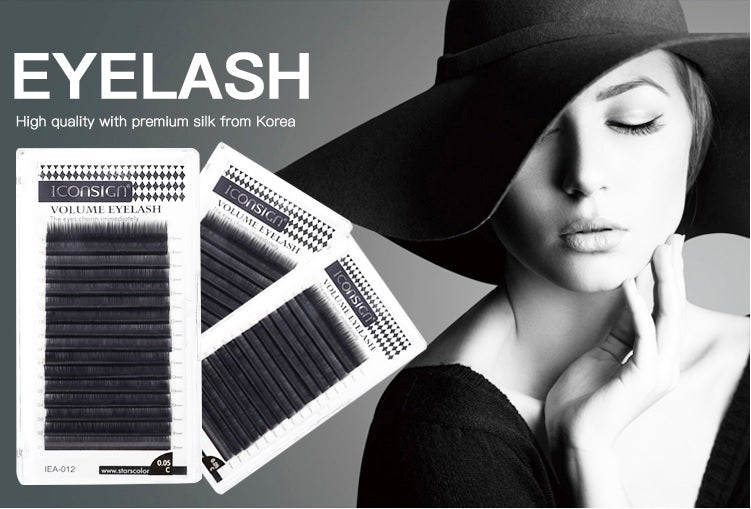 Iconsign Premium Korean Silk Eyelash Extensions – Soft, Lightweight Lash Supplies Iconsign UAE