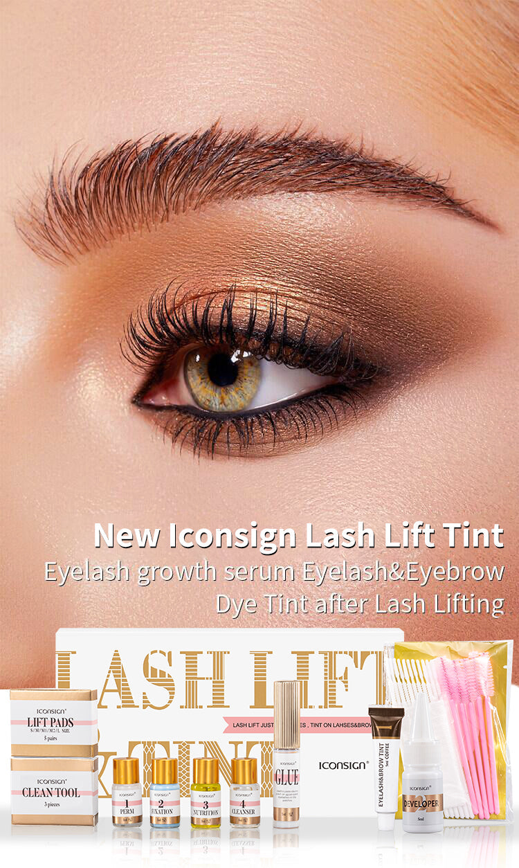 Iconsign Professional Lash Lift and Eyebrow Tint Kit – Semi-Permanent Eyelash Perming & Brow Dye Coloring Set for Salon & Home Use Iconsign UAE