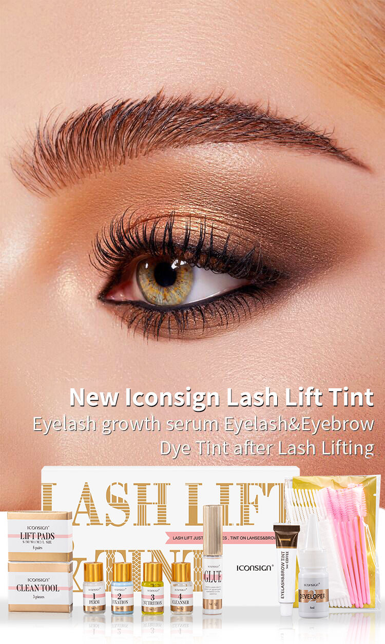 Iconsign Professional Lash Lift and Eyebrow Tint Kit – Semi-Permanent Eyelash Perming & Brow Dye Coloring Set for Salon & Home Use Iconsign UAE