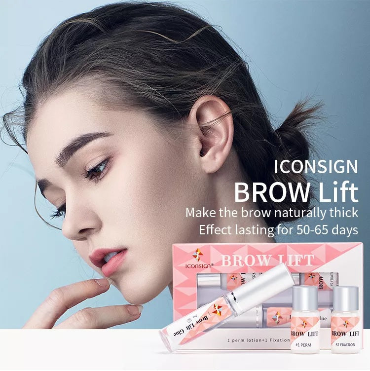 Iconsign Eyebrow Lamination Kit – Professional Brow Lift Set with #1 Perm, #2 Fixation & Brow Glue for Feathered Wild Brows Iconsign UAE