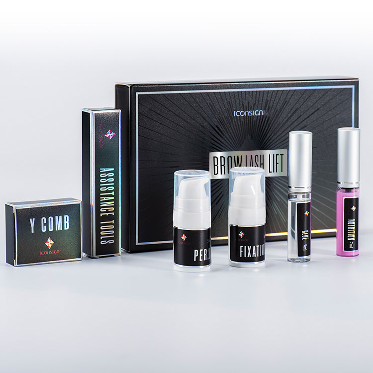 ICONSIGN Professional Eyebrow Lamination Kit - Black Edition Semi-Permanent Brow Perming & Sculpting Set Iconsign UAE