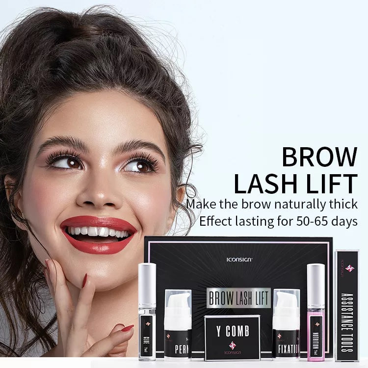 ICONSIGN Professional Eyebrow Lamination Kit - Black Edition Semi-Permanent Brow Perming & Sculpting Set Iconsign UAE