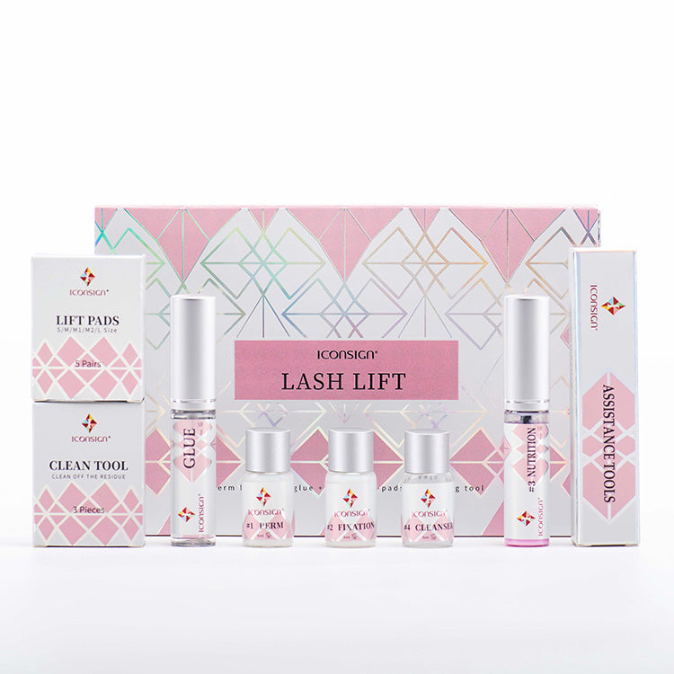 ICONSIGN Professional Lash Lift & Brow Lamination Kit - Semi-Permanent Eyelash Perming & Eye Makeup Enhancement Set Iconsign UAE