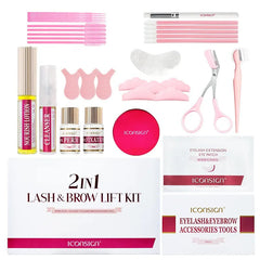 ICONSIGN 2-in-1 Professional Eyelash & Eyebrow Lamination Kit – DIY Lash Lift & Brow Lamination Set Iconsign UAE