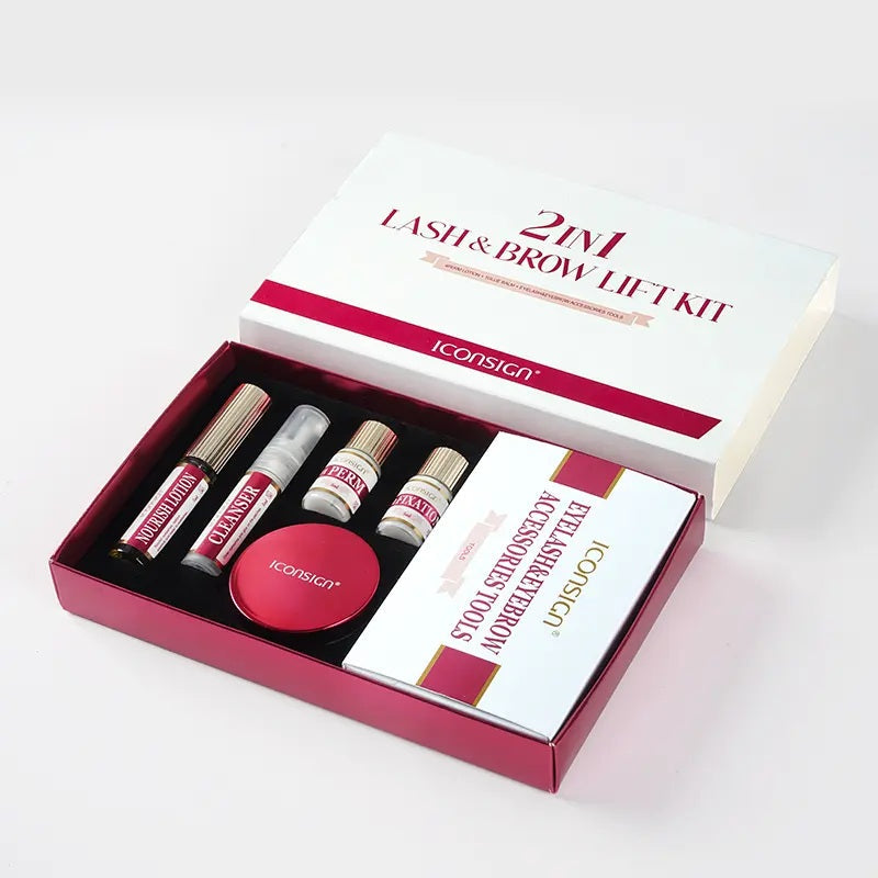ICONSIGN 2-in-1 Professional Eyelash & Eyebrow Lamination Kit – DIY Lash Lift & Brow Lamination Set Iconsign UAE