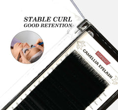 ICONSIGN Camellia Lash Extensions Mixed Length (8-15mm) 16 Lines – Soft Matte Black Volume Fan Lashes, C/D Curl Professional & DIY Eyelash Extensions Tray Iconsign UAE
