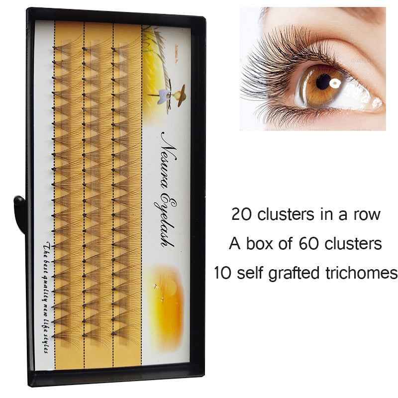 Nesura Individual Eyelash Clusters Box – 60 Clusters DIY Grafted Volume Lashes (8mm - 13mm)