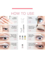 Woman applying Iconsign Lash Lift Kit at home for natural eyelash curl