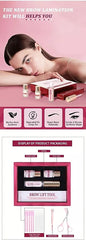Complete eyebrow lamination kit with tools and accessories for safe at-home laminated eyebrows, suitable for eyebrow lamination in Dubai.