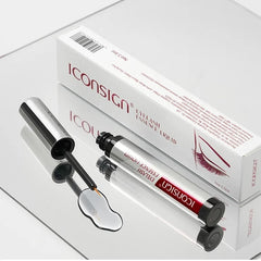ICONSIGN lash and brow serum 5ml bottle with applicator on white background