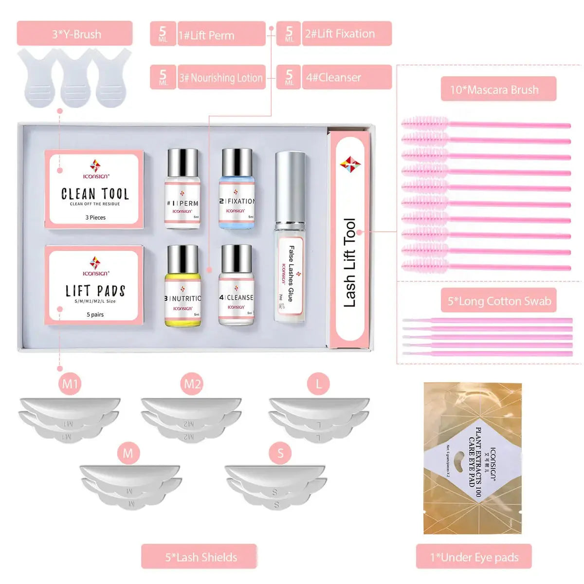 Iconsign Lash Lift Kit & Eyelash Perming Kit - Multicolour Lash Perm Kit for Beginners & Professionals, Salon-Quality Eyelash Lift with Detailed Instructions Iconsign UAE