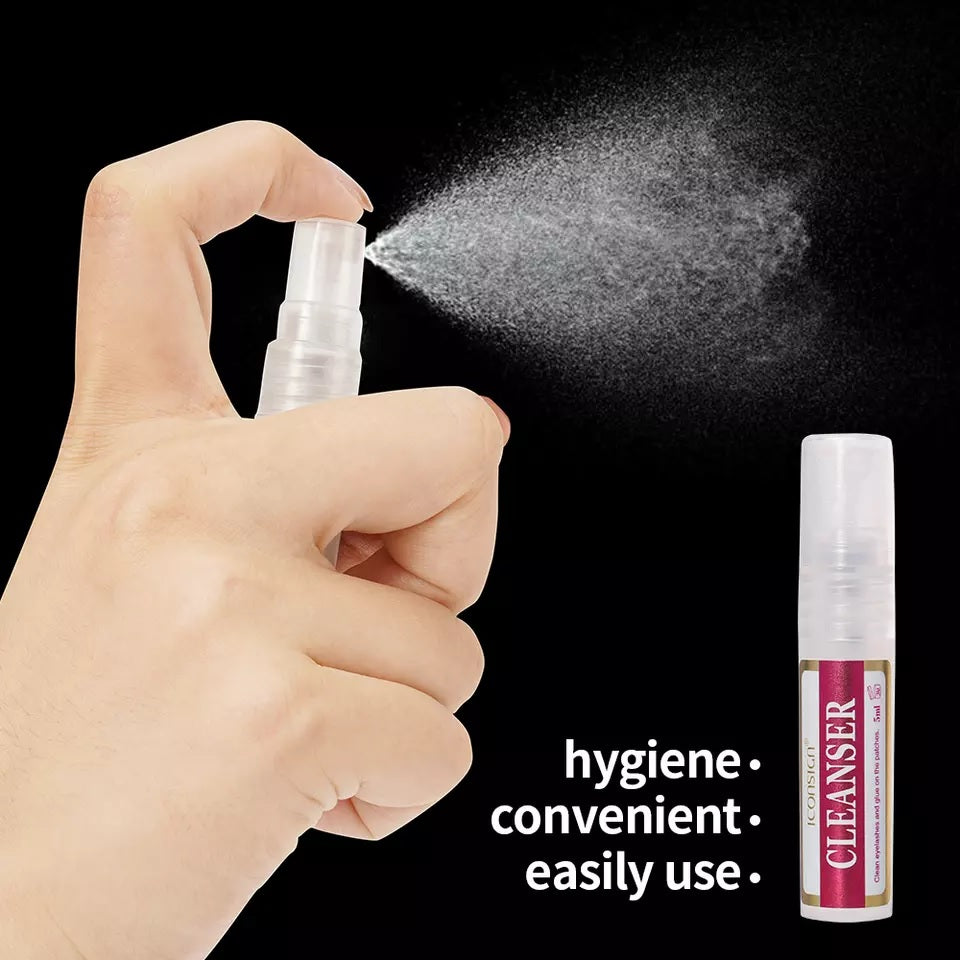 Bottle of Iconsign Eyelash Perm Spray Cleanser used for gentle cleaning before and after eyelash perming treatment