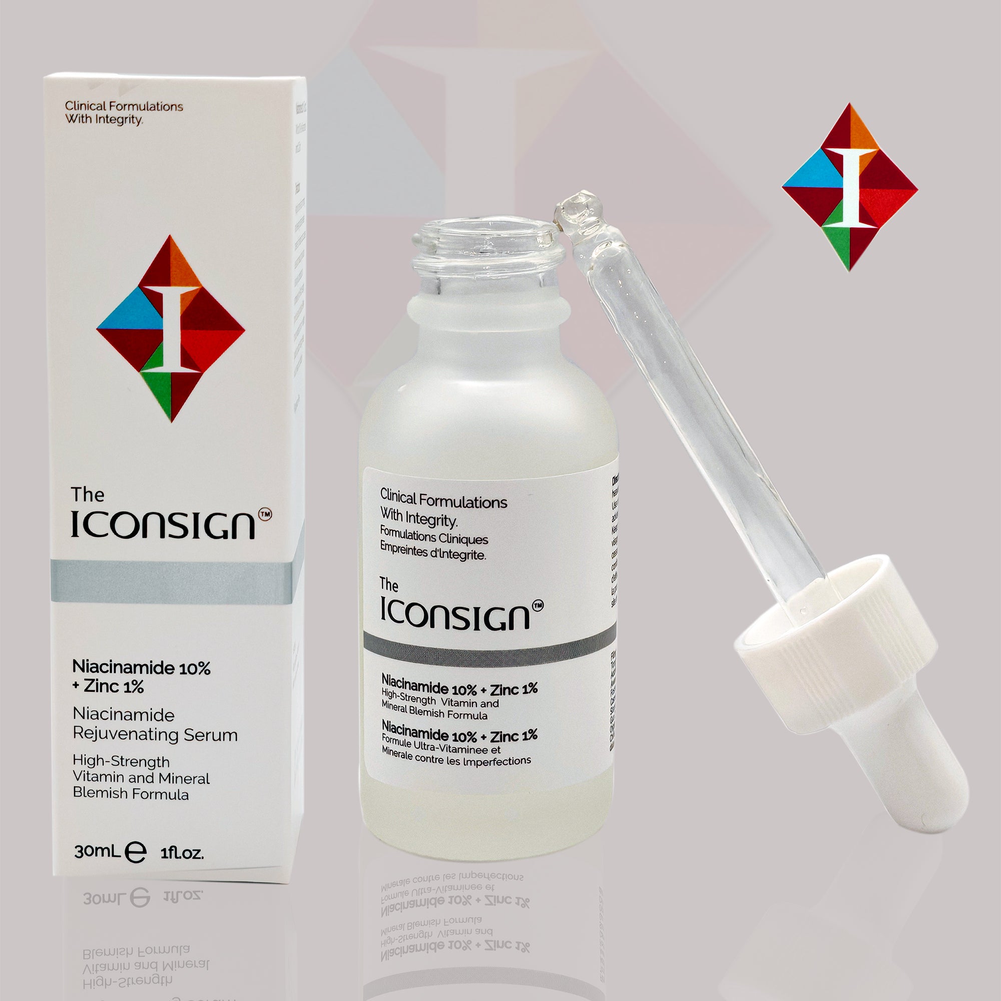 Iconsign Vitamin C Face Serum bottle with its box, ready for delivery in the UAE