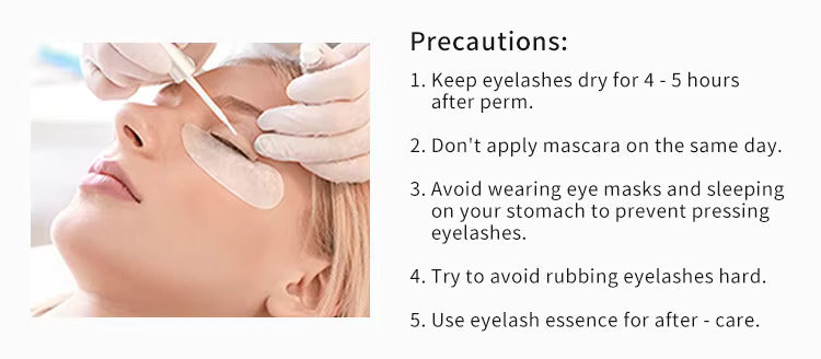 Curled, lifted lashes and neatly styled brows after treatment with the ICONSIGN lash lift kit