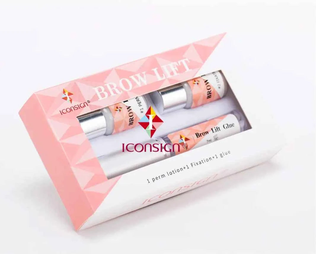 Close-up of ICONSIGN lifting and lamination serum for brow styling