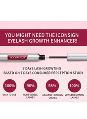 Organic eyelash serum bottle with natural ingredients, designed to strengthen and thicken lashes, perfect for Dubai and UAE’s dry climate