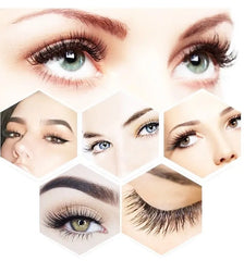 Set of premium Korean eyelash extensions showing length and volume