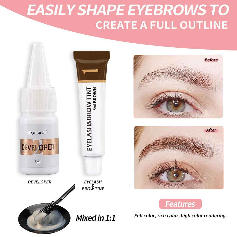 ICONSIGN Professional Lash Lift and Brow Tint Kit – Semi-Permanent Eyelash Perm & Eyebrow Color Dye Set