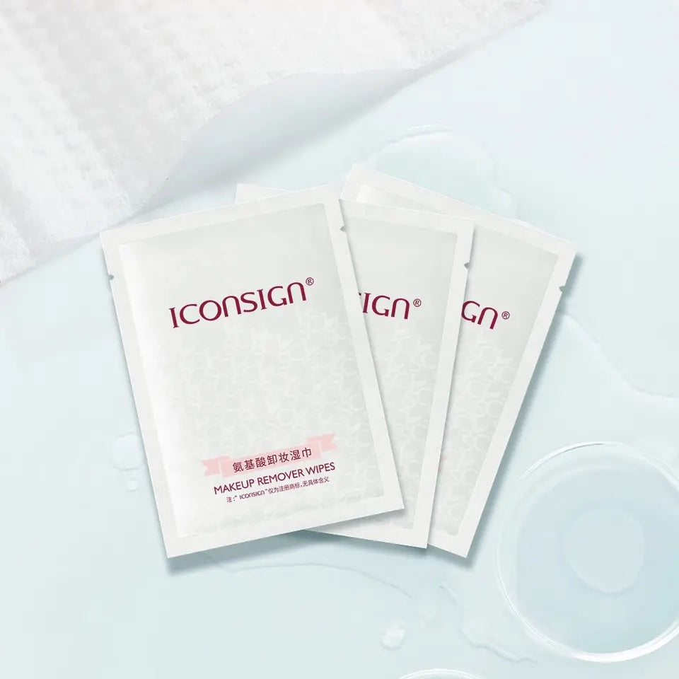 Close-up of soft, lint-free makeup remover wipes ideal for sensitive skin