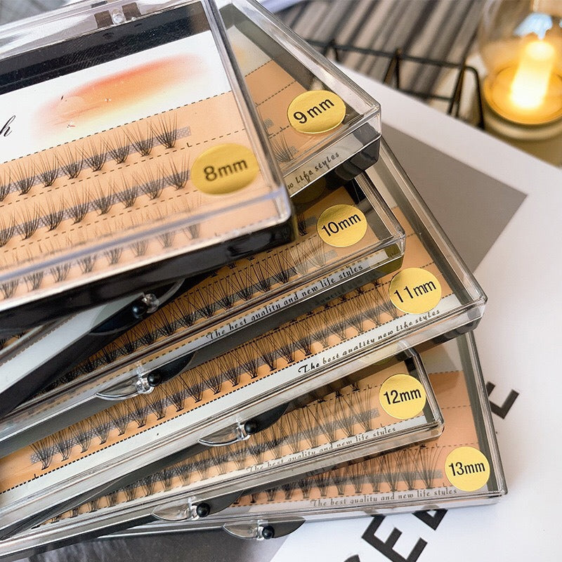 Nesura Individual Eyelash Clusters Box – 60 Clusters DIY Grafted Volume Lashes (8mm - 13mm) Iconsign UAE