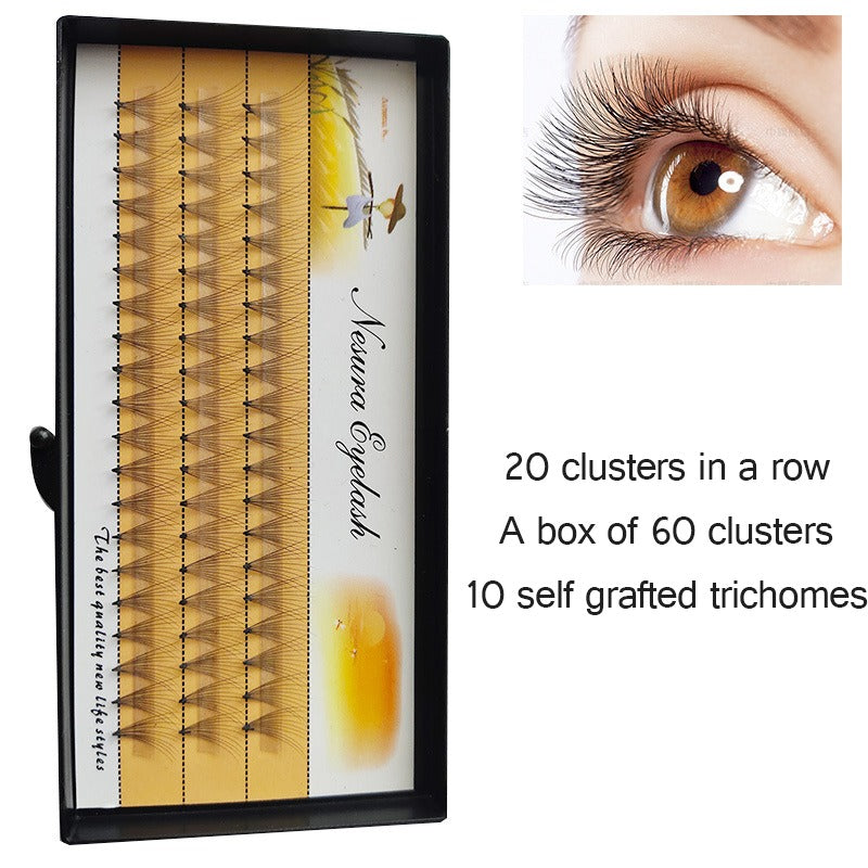 Nesura Individual Eyelash Clusters Box – 60 Clusters DIY Grafted Volume Lashes (8mm - 13mm) Iconsign UAE