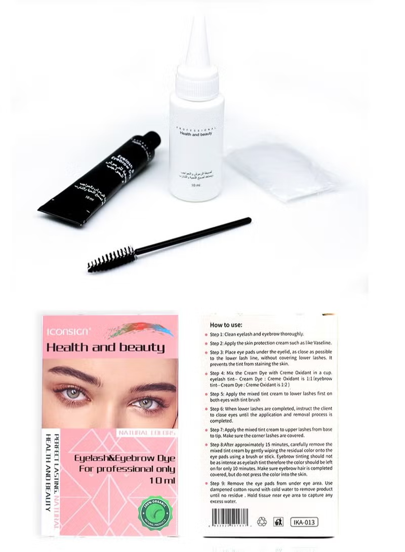 Iconsign eyebrow and eyelash tint kit in brown, coffee, and black shades
