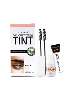 User applying Iconsign Brow Lamination and Tinting Kit for perfect brow, lash, and beard grooming at home in UAE