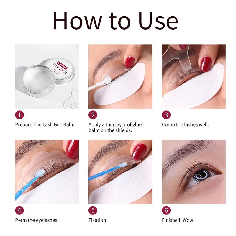 Step-by-step guide to using Lash Glow Balm for eyelash lifting and brow perming in UAE